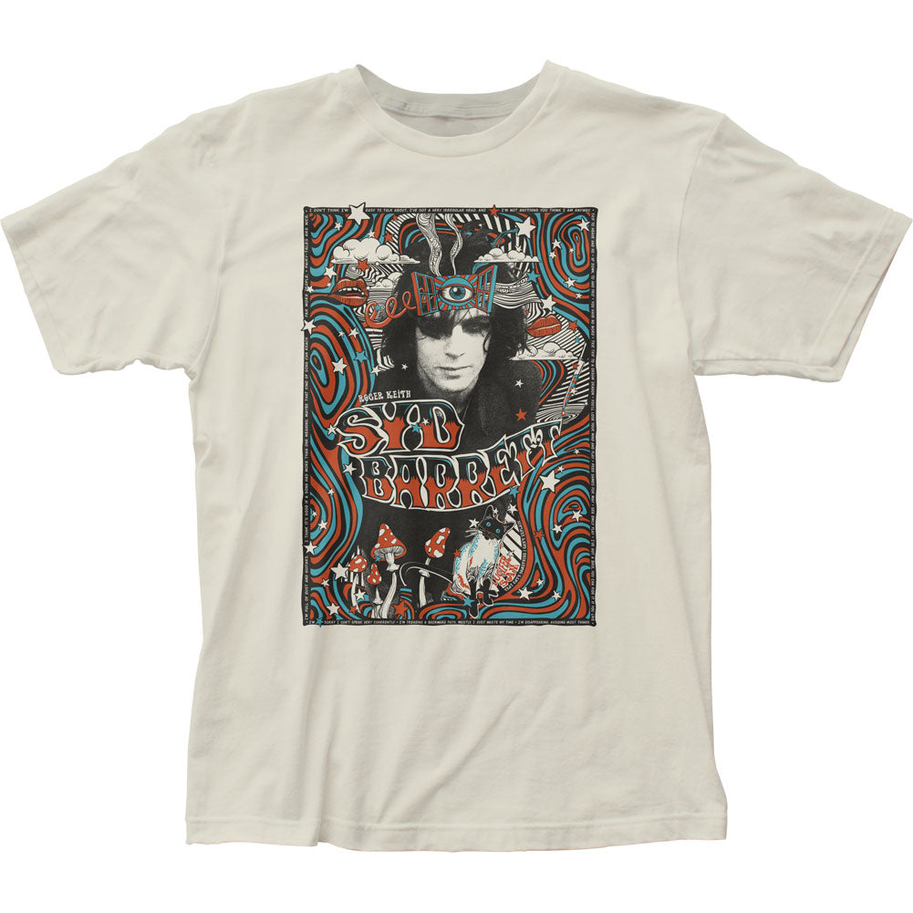 Syd Barrett Melty Poster Mens T Shirt Vintage White