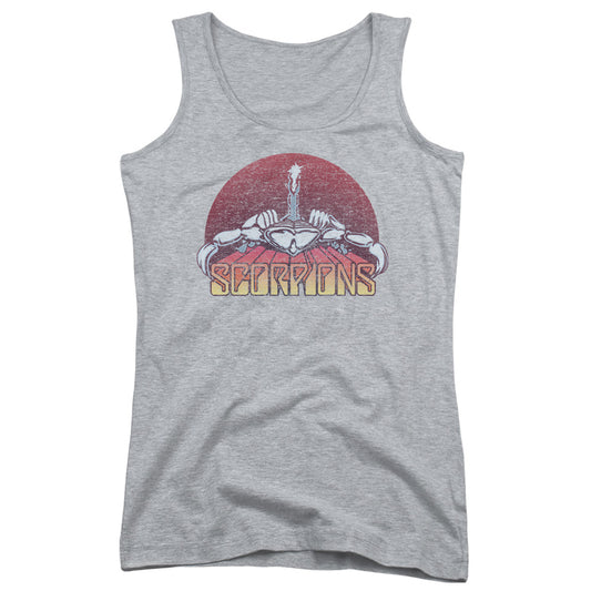 Scorpions Scorpions Color Logo Distressed Womens Tank Top Shirt Athletic Heather