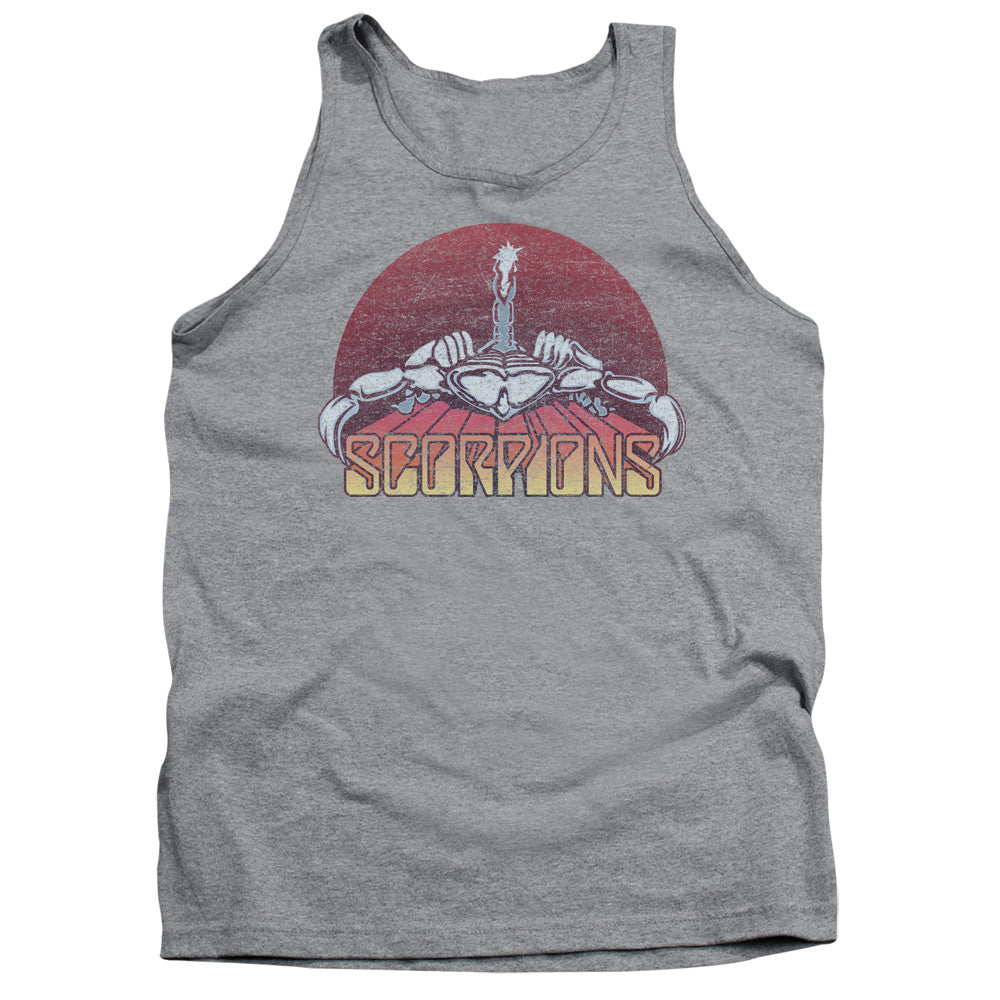 Scorpions Scorpions Color Logo Distressed Mens Tank Top Shirt Athletic Heather