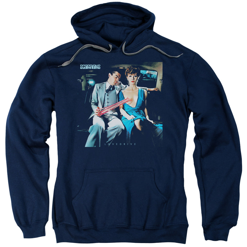 Scorpions Lovedrive Mens Hoodie Navy Blue