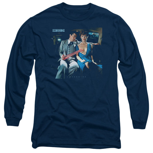 Scorpions Lovedrive Mens Long Sleeve Shirt Navy Blue