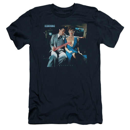 Scorpions Lovedrive Slim Fit Mens T Shirt Navy Blue