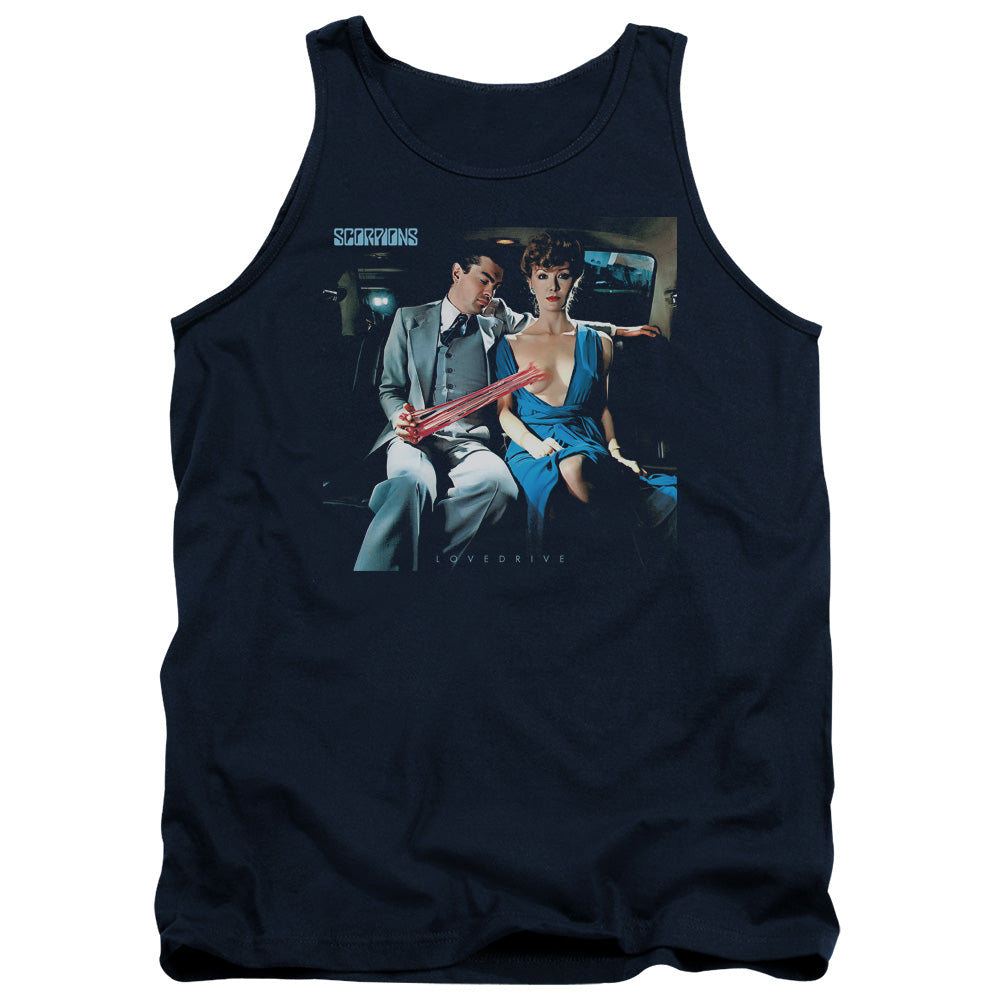 Scorpions Lovedrive Mens Tank Top Shirt Navy Blue