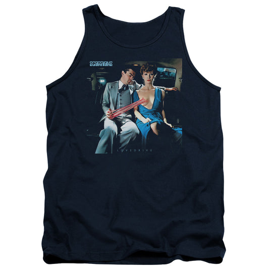 Scorpions Lovedrive Mens Tank Top Shirt Navy Blue