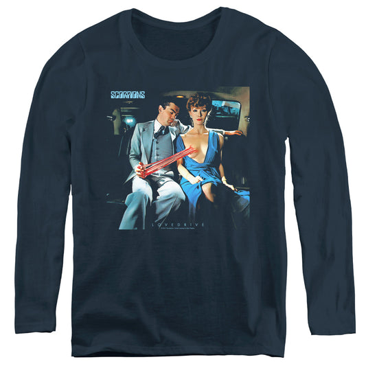 Scorpions Lovedrive Womens Long Sleeve Shirt Navy Blue