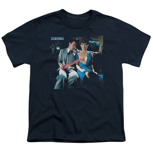 Scorpions Lovedrive Kids Youth T Shirt Navy Blue