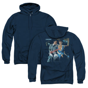 Scorpions Lovedrive Back Print Zipper Mens Hoodie Navy Blue