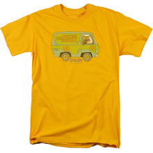 Load image into Gallery viewer, Scooby Doo The Mystery Machine Mens T Shirt Gold