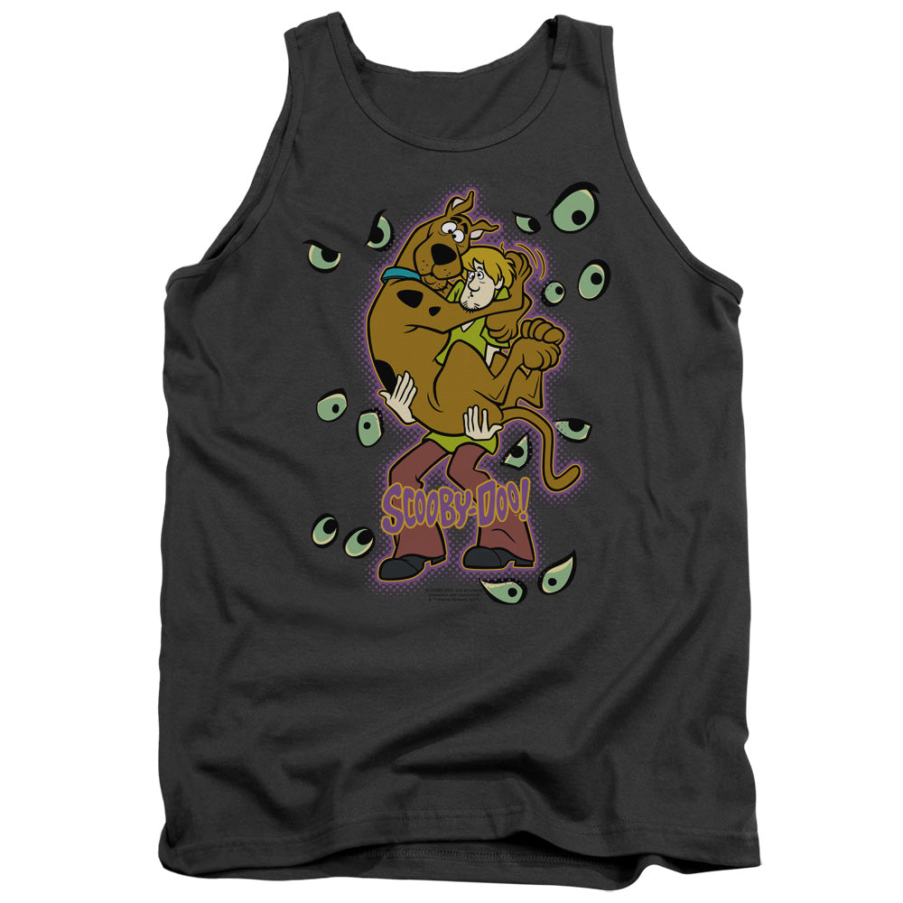 Scooby Doo Being Watched Mens Tank Top Shirt Charcoal