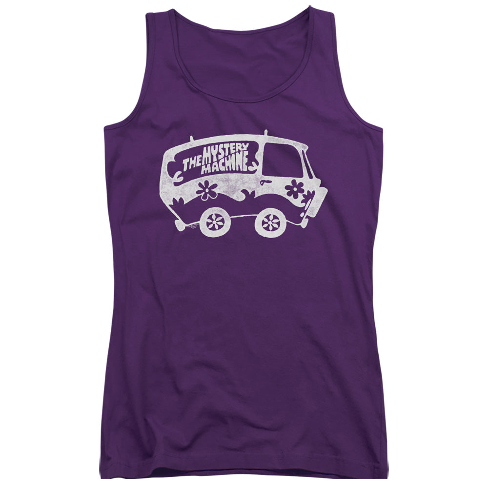 Scooby Doo Mysterious Shadow Womens Tank Top Shirt Purple