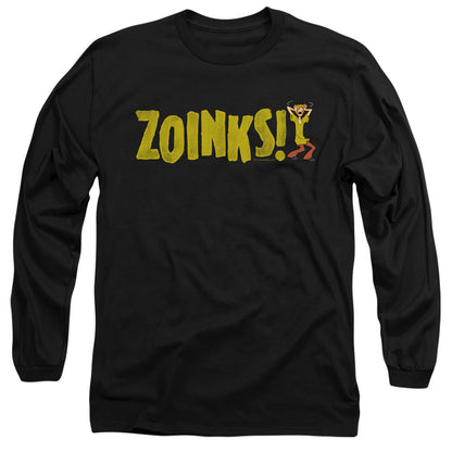 Scooby Doo Zoinks Mens Long Sleeve Shirt Black