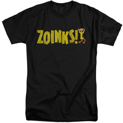 Scooby Doo Zoinks Mens Tall T Shirt Black Officially Licensed