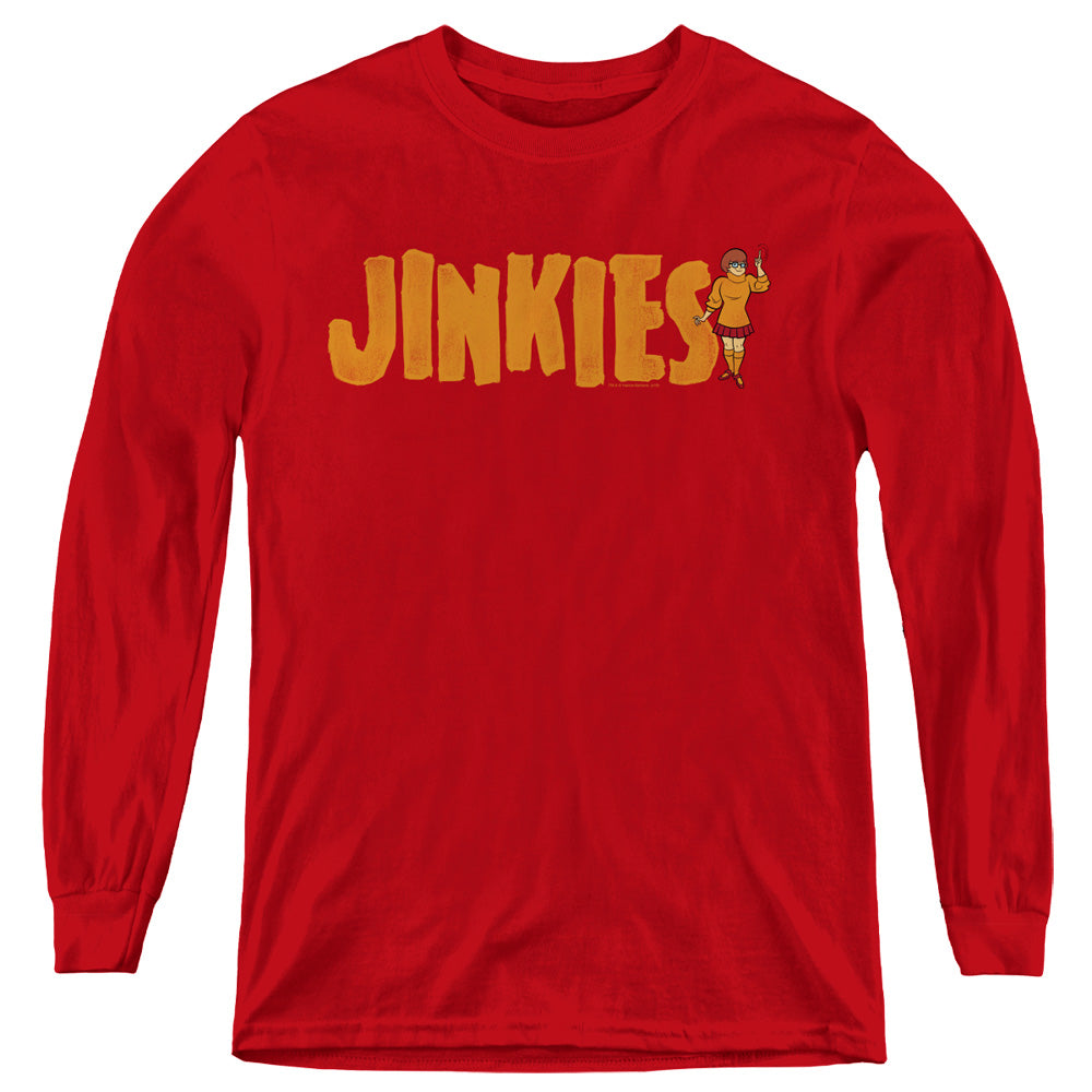 Scooby Doo Jinkies Long Sleeve Kids Youth T Shirt Red