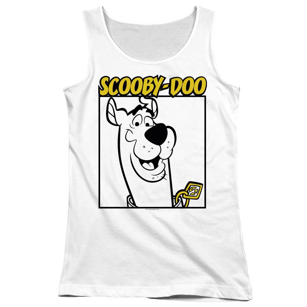 Scooby Doo Scooby Square Womens Tank Top Shirt White