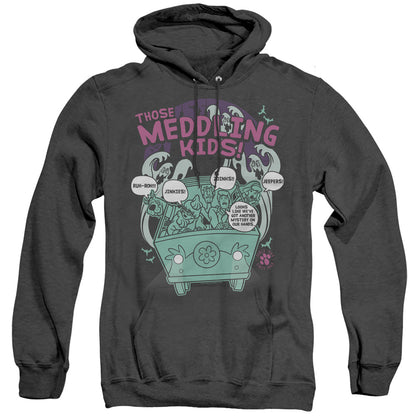 Scooby Doo Meddling Since 1969 Mens Heather Hoodie Black Officially Licensed