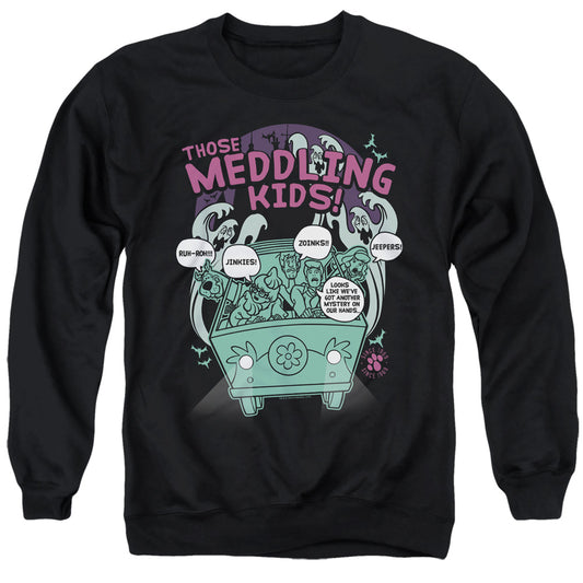 Scooby Doo Meddling Since 1969 Mens Crewneck Sweatshirt Black