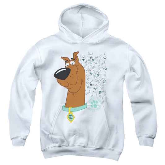 Scooby Doo Evolution Of Scooby Doo Kids Youth Hoodie White