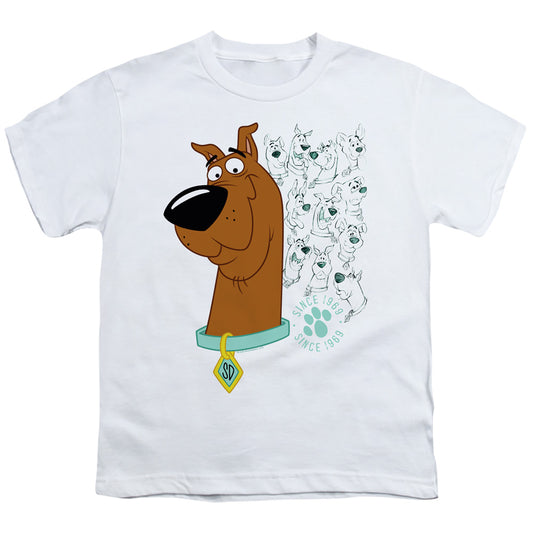 Scooby Doo Evolution Of Scooby Doo Kids Youth T Shirt White