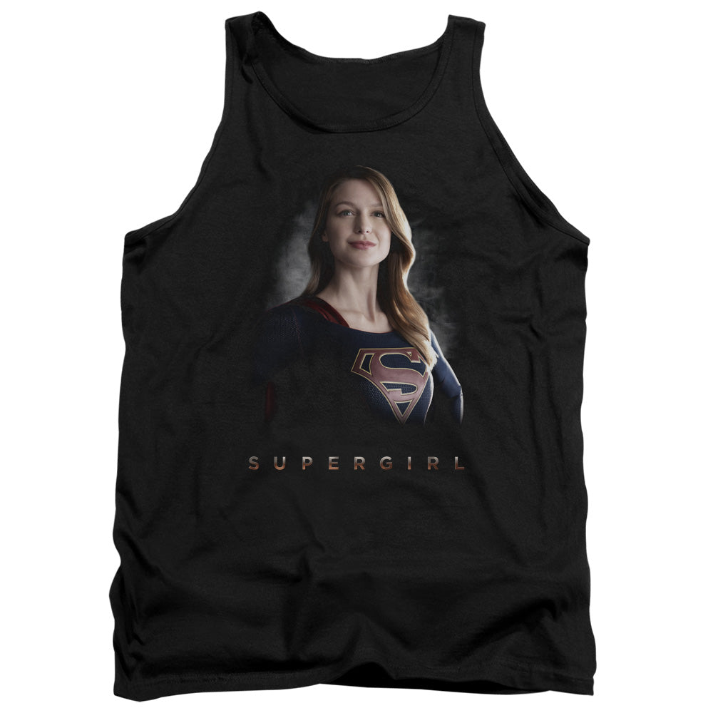 Supergirl Stand Tall Mens Tank Top Shirt Black