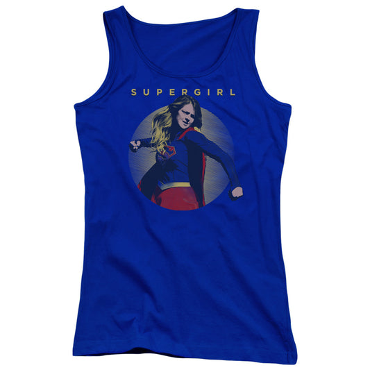 Supergirl Classic Hero Womens Tank Top Shirt Royal Blue