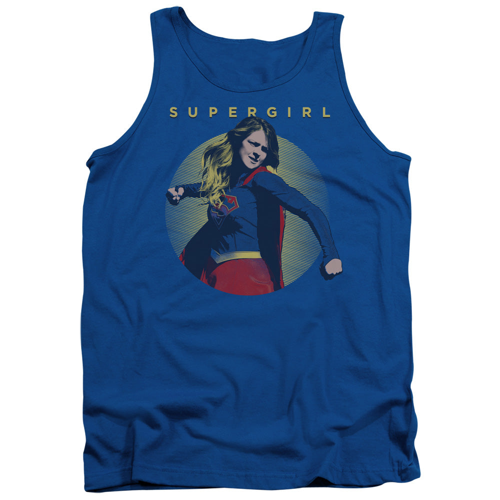 Supergirl Classic Hero Mens Tank Top Shirt Royal Blue