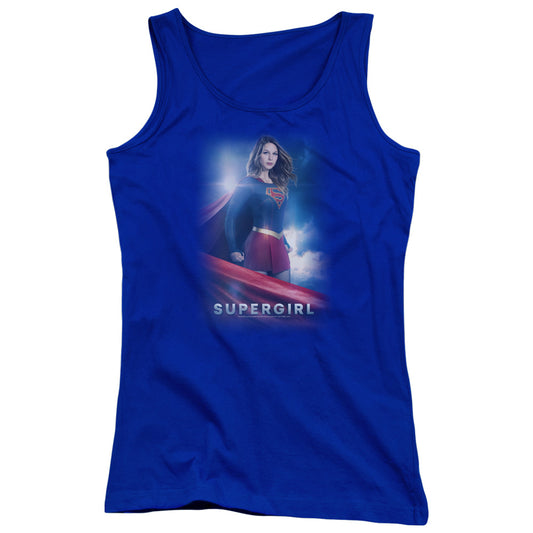 Supergirl Kara Zor El Womens Tank Top Shirt Royal Blue