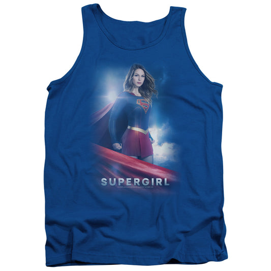 Supergirl Kara Zor El Mens Tank Top Shirt Royal Blue