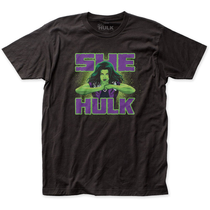 She-Hulk Cracking Knuckles Mens T Shirt Black