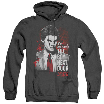 Dexter Boy Next Door Mens Heather Hoodie Black Officially Licensed