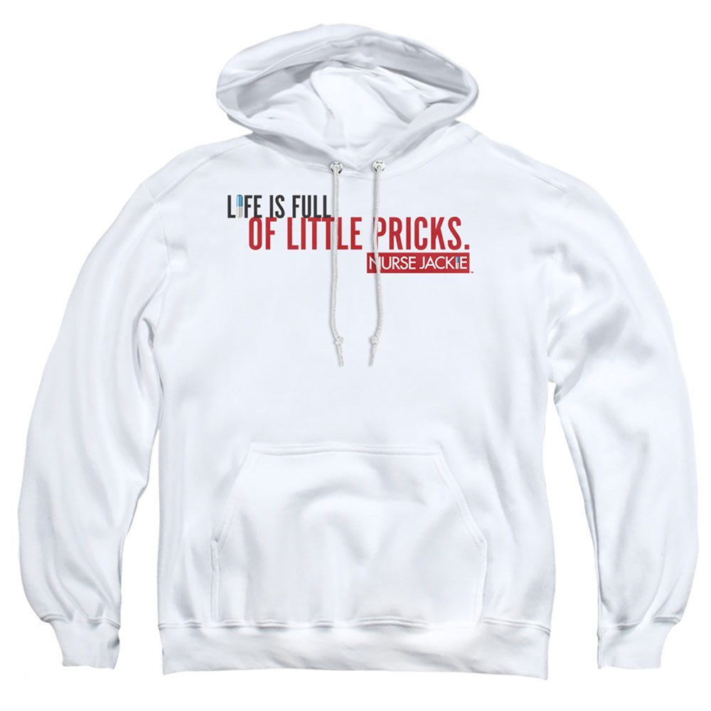 Nurse Jackie Life Is Full Mens Hoodie White