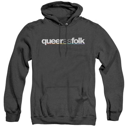 Queer As Folk Logo Mens Heather Hoodie Black Officially Licensed