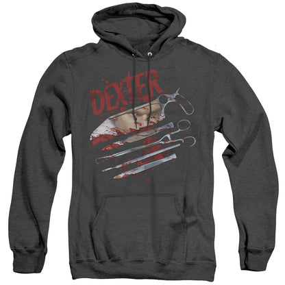 Dexter Blood Never Lies 2 Mens Heather Hoodie Black Officially Licensed