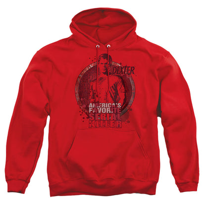 Dexter Americas Favorite Mens Hoodie Red Officially Licensed