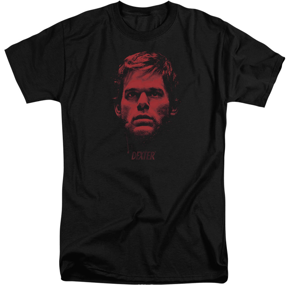 Dexter Bloody Face Mens Tall T Shirt Black Officially Licensed