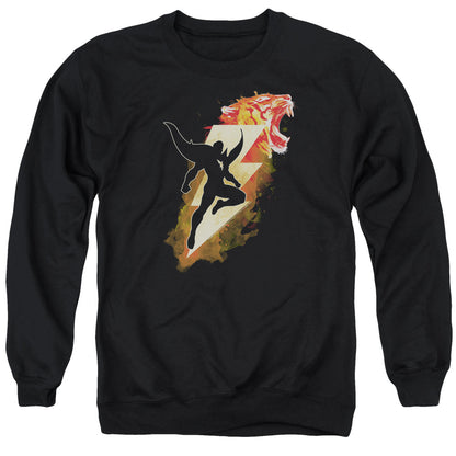 Shazam Movie Tiger Bolt Mens Crewneck Sweatshirt Black