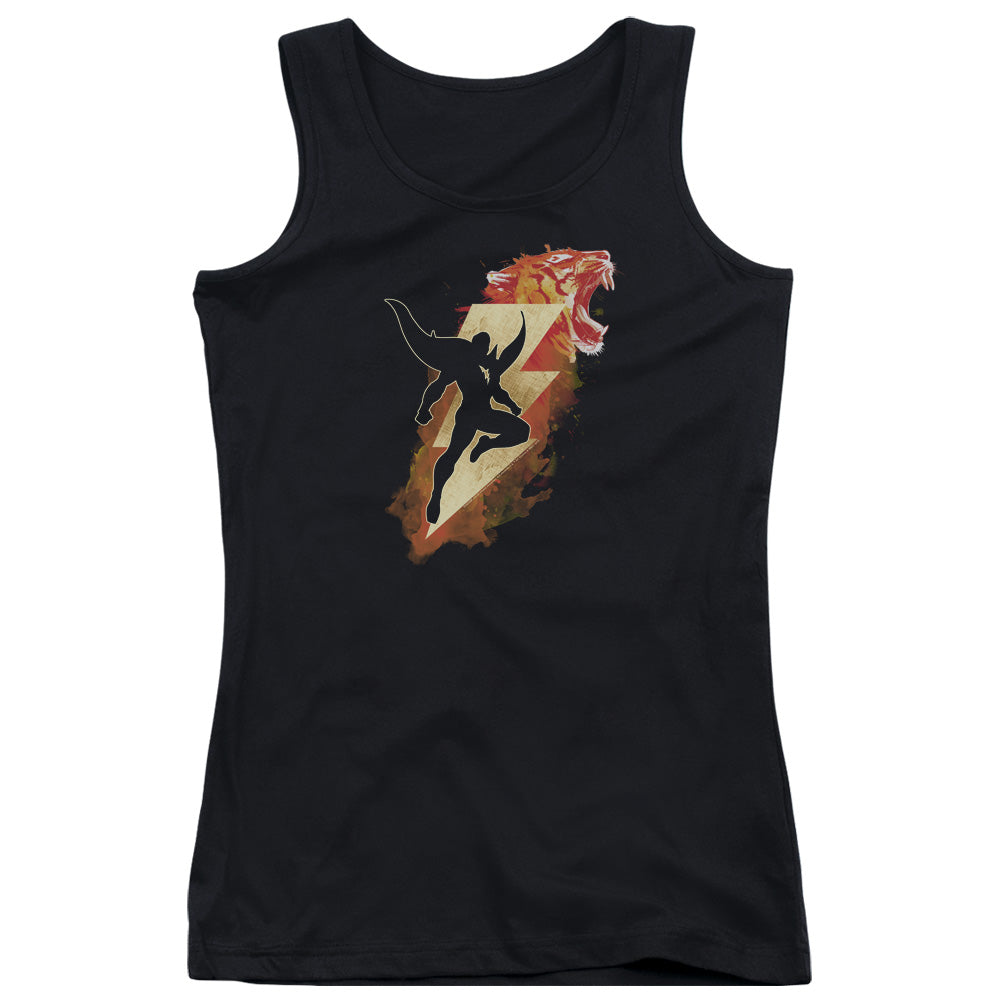 Shazam Movie Tiger Bolt Womens Tank Top Shirt Black