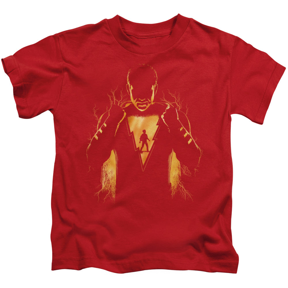 Shazam Movie Whats Inside Juvenile Kids Youth T Shirt Red