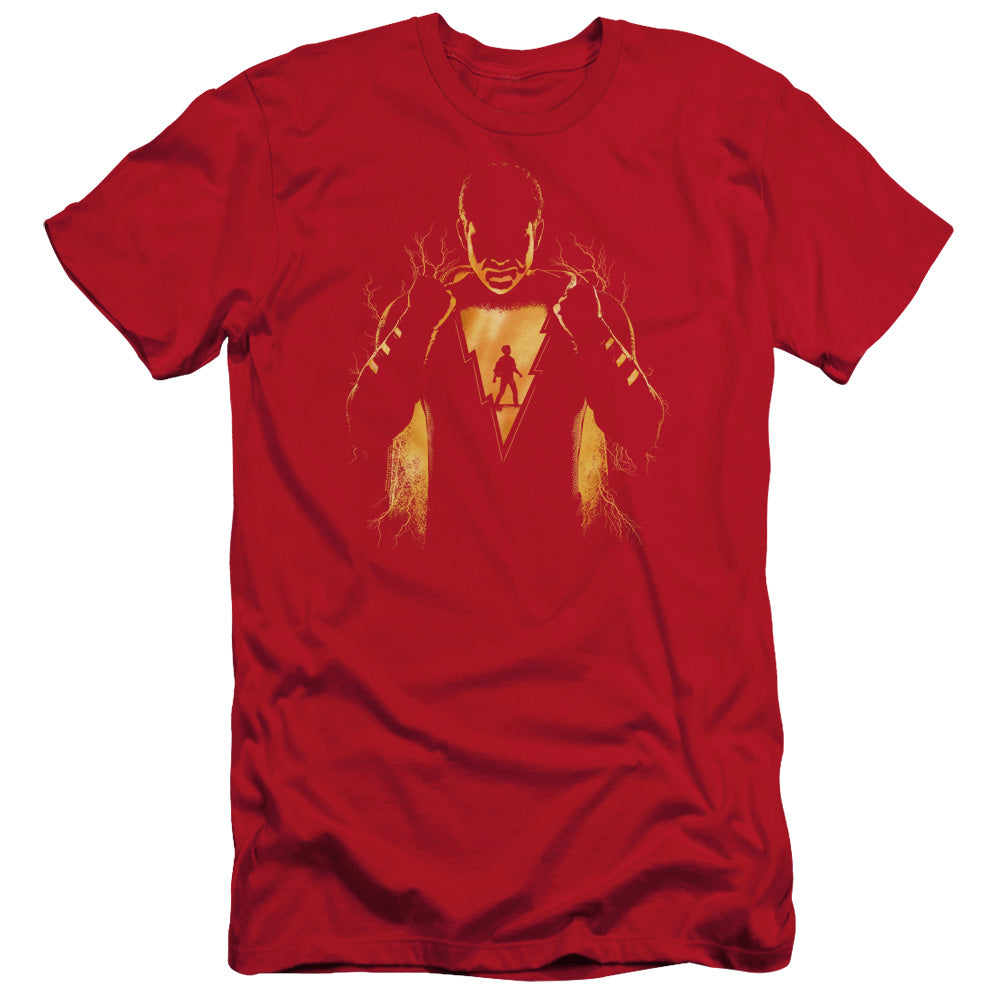 Shazam Movie Whats Inside Slim Fit Mens T Shirt Red