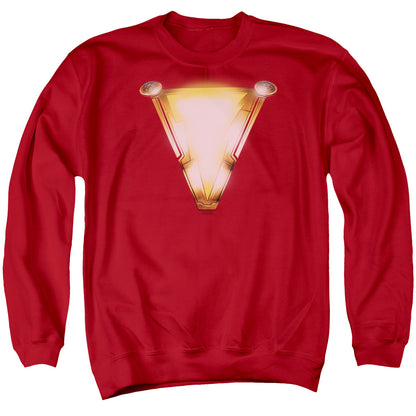 Shazam Movie Bolt Mens Crewneck Sweatshirt Red