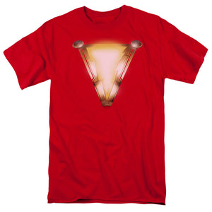 Shazam Movie Bolt Mens T Shirt Red