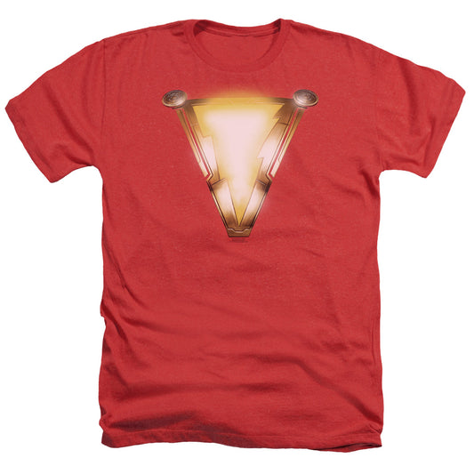 Shazam Movie Bolt Heather Mens T Shirt Red