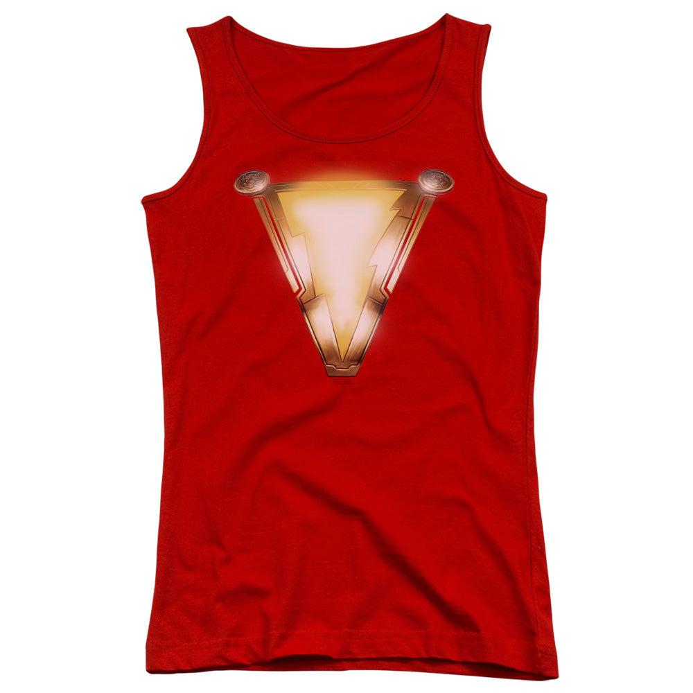 Shazam Movie Bolt Womens Tank Top Shirt Red