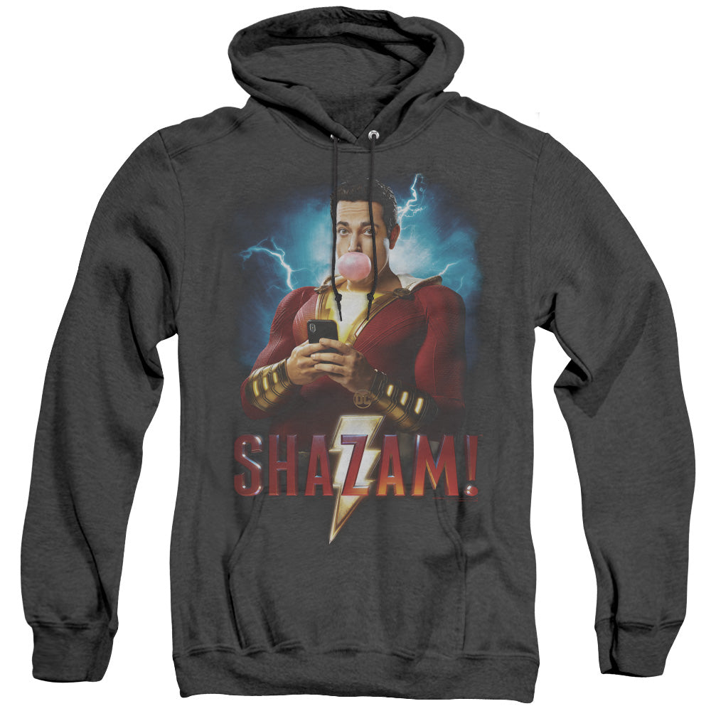 Shazam Movie Blowing Up Heather Mens Hoodie Black