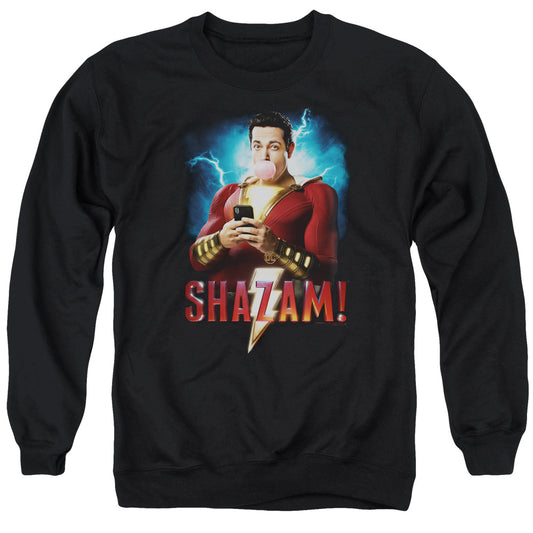 Shazam Movie Blowing Up Mens Crewneck Sweatshirt Black