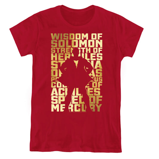 Shazam Movie Sihouette S S Women's Tee Cardinal