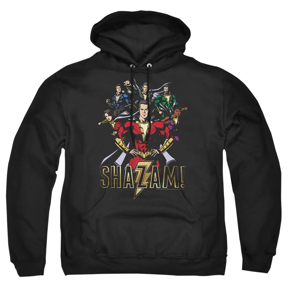 Shazam Movie Group Of Heroes Mens Hoodie Black