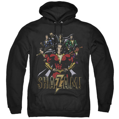 Shazam Movie Group Of Heroes Mens Hoodie Black