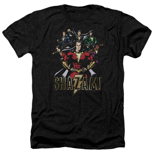 Shazam Movie Group Of Heroes Heather Mens T Shirt Black