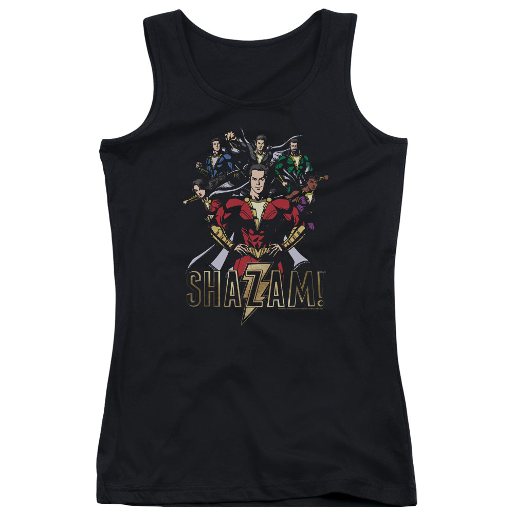 Shazam Movie Group Of Heroes Womens Tank Top Shirt Black