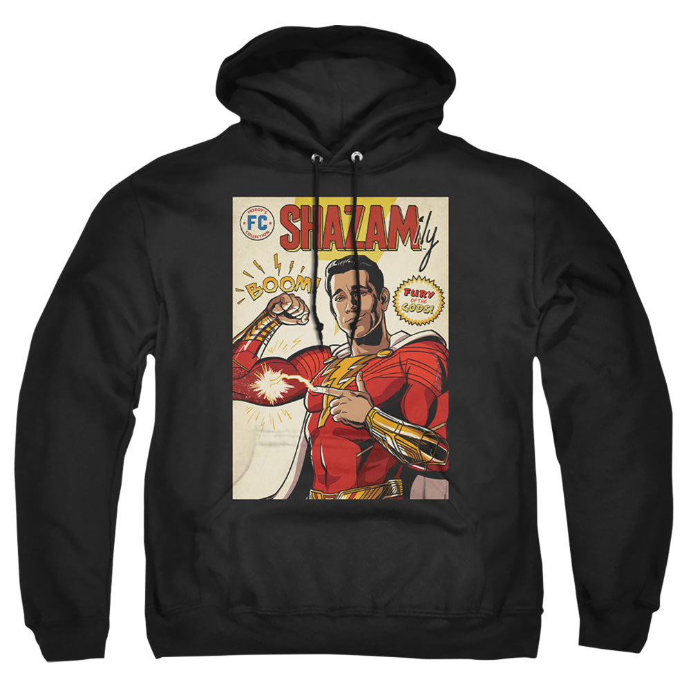 Shazam! Fury Of The Gods Shazam Comic Cover Mens Hoodie Black